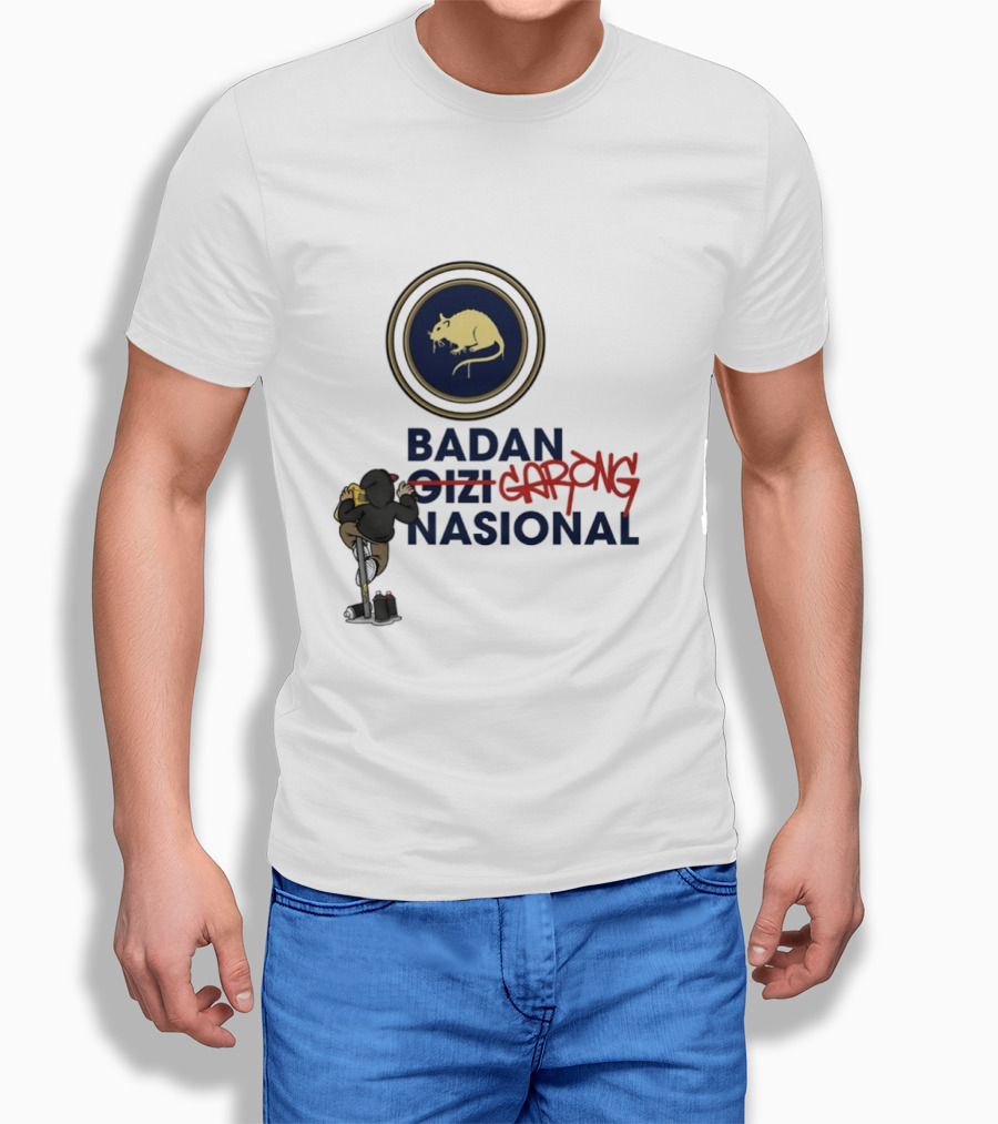 Badan Gizi Garong Nasional Indonesia Rat Symbol Satire T-Shirt