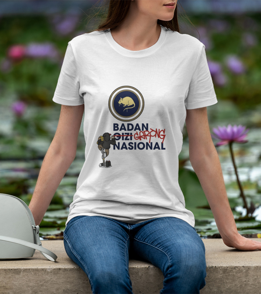Badan Gizi Garong Nasional Indonesia Rat Symbol Satire T-Shirt