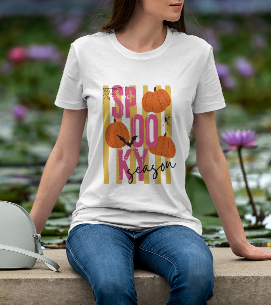 Spooky Season Pumpkins Bats Spiders Halloween 2026 T-Shirt