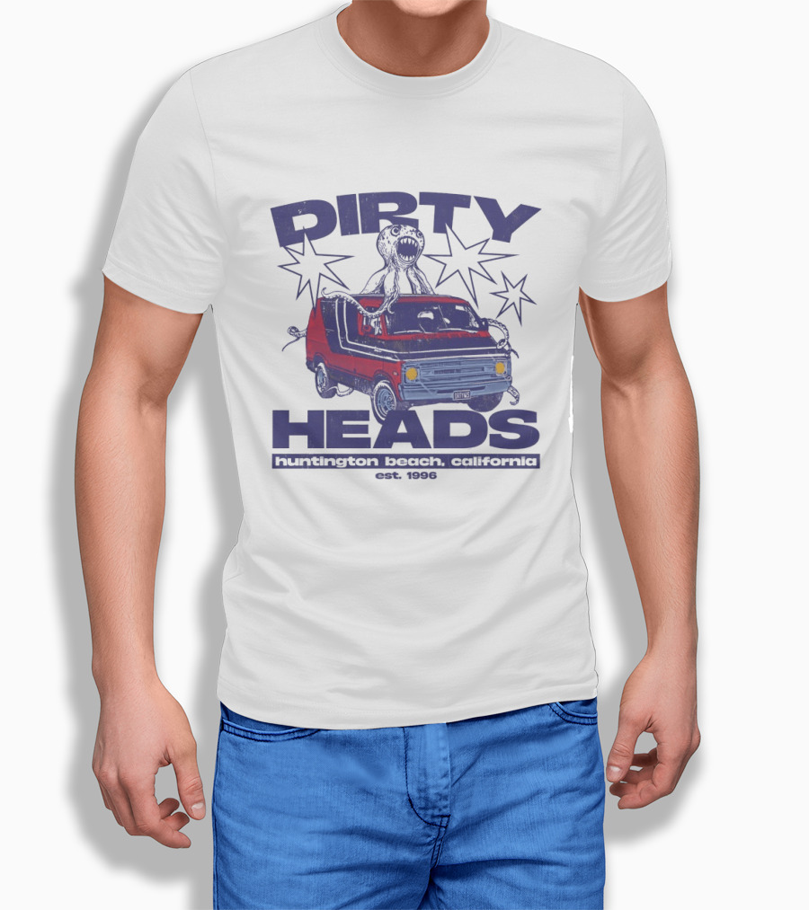 Dirty Heads Huntington Beach California Van And Octopus Est. 1996 T-Shirt