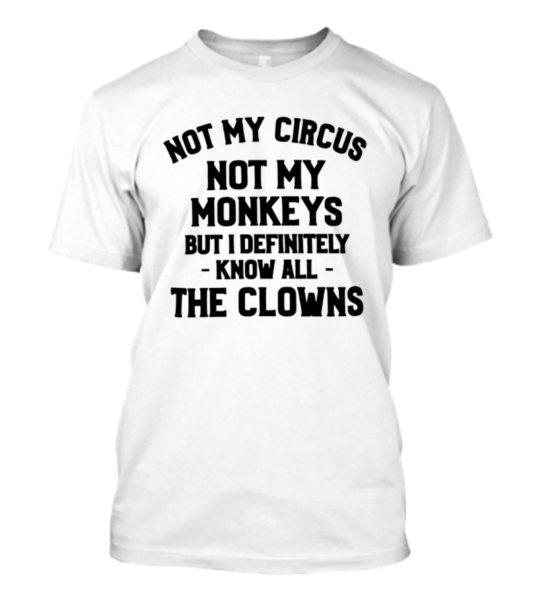 Not My Circus Not My Monkeys But I Definitely Know All The Clowns T-Shirt