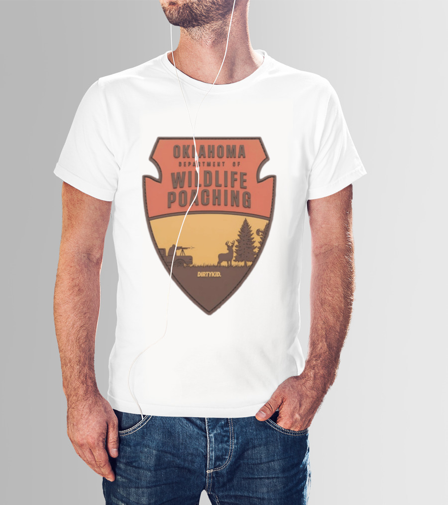 Oklahoma Wildlife Poaching Badge By DirtyKid T-Shirt