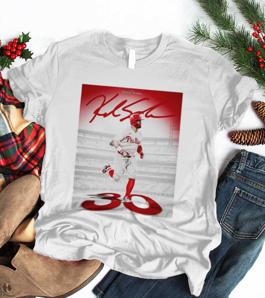 Philadelphia Phillies Kyle Schwarber 30 Home Runs Phillies Stadium T-Shirt