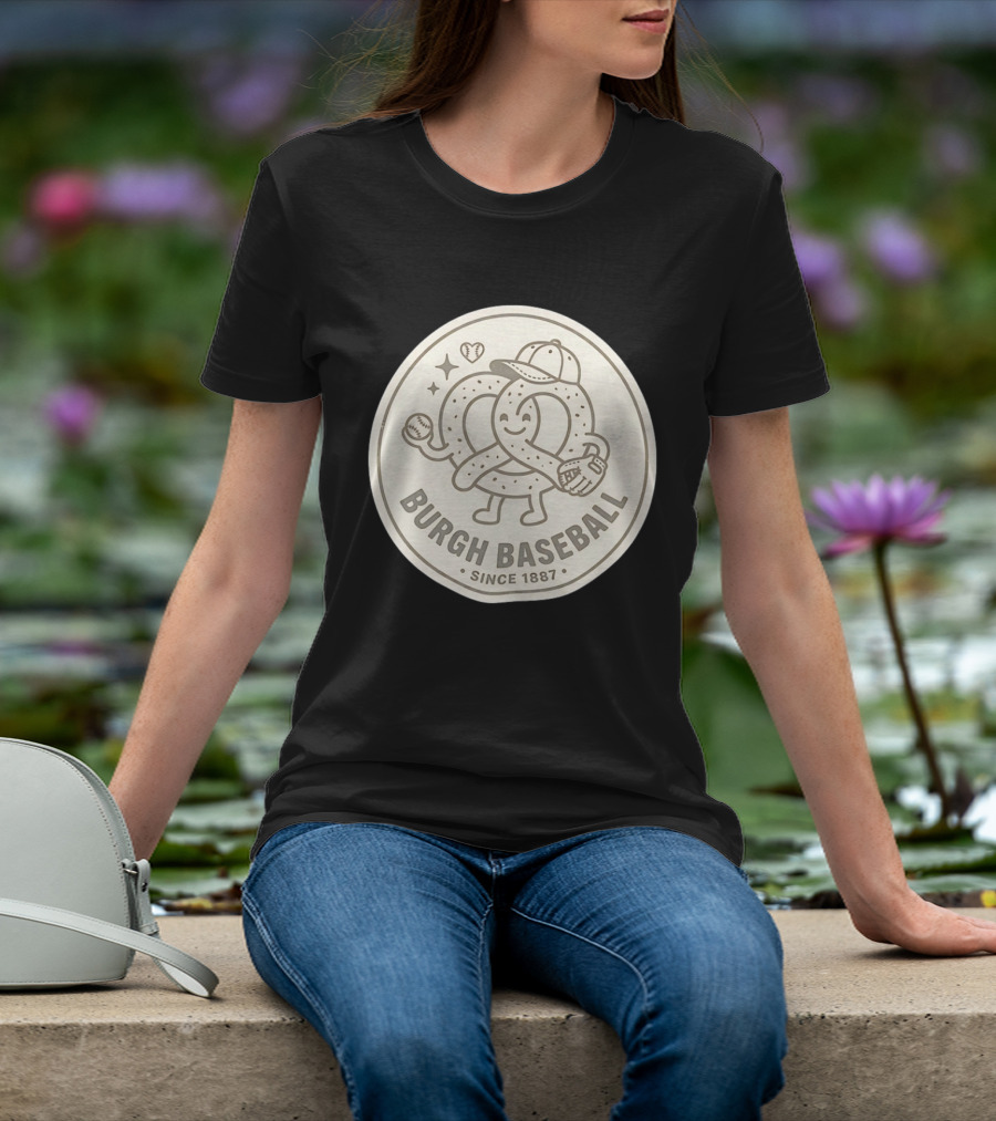 Burgh Baseball Since 1887 Pittsburgh Pretzel Softball Cap T-Shirt