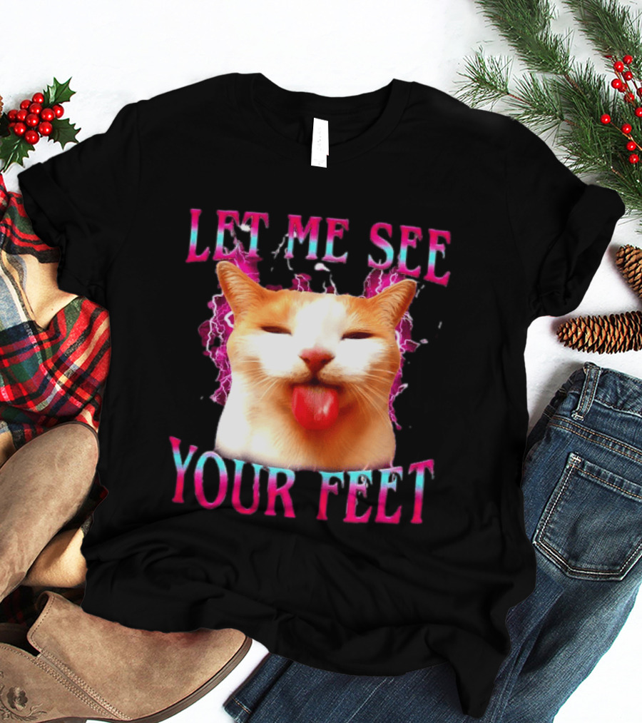 Let Me See Your Feet Cat Blep Lightning T-Shirt