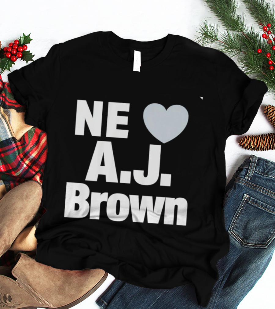 A.J. Brown NE Heart New England Football 2026 T-Shirt