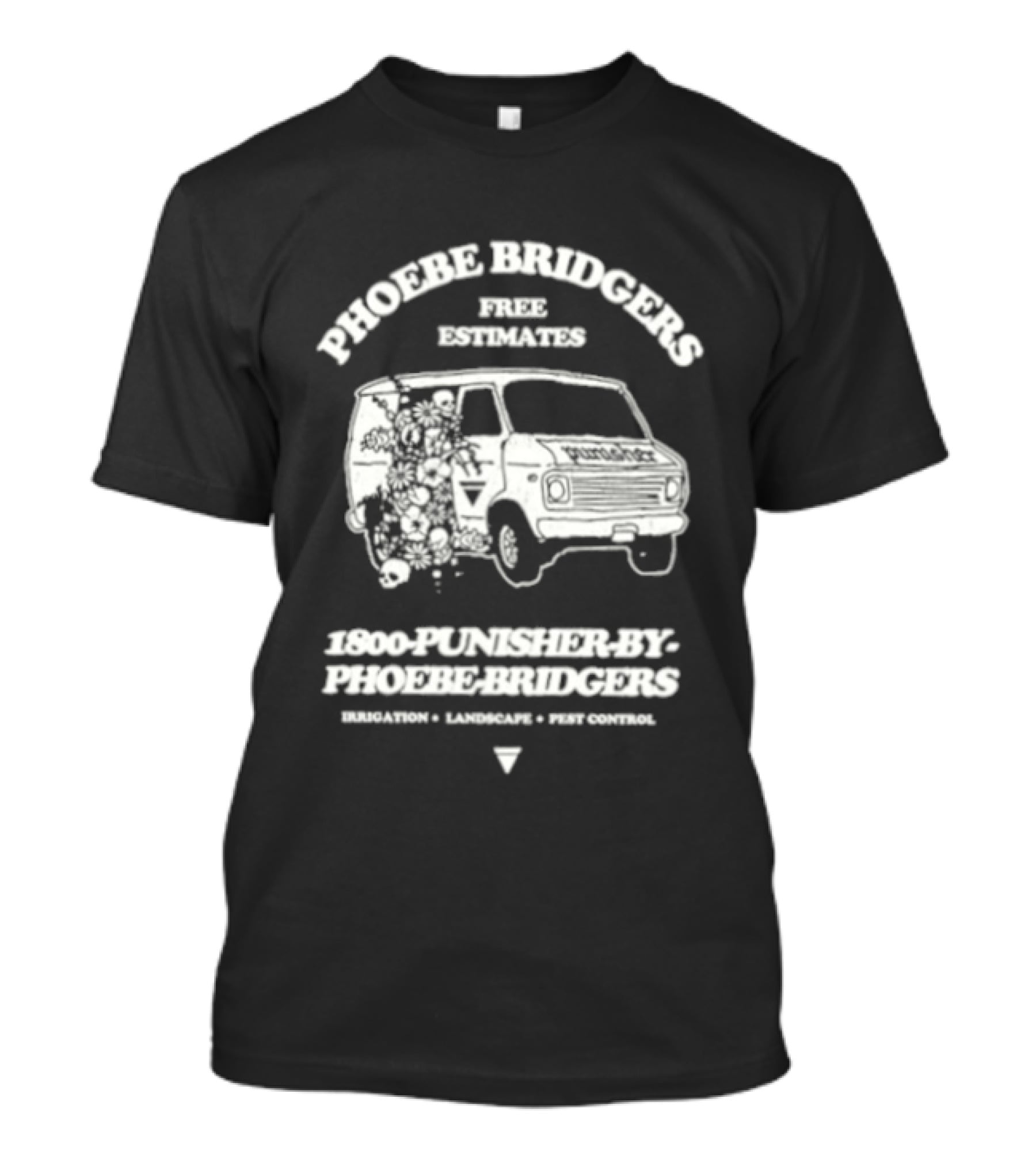 Phoebe Bridgers Free Estimates 1 800 Punisher Flowers Van T-Shirt