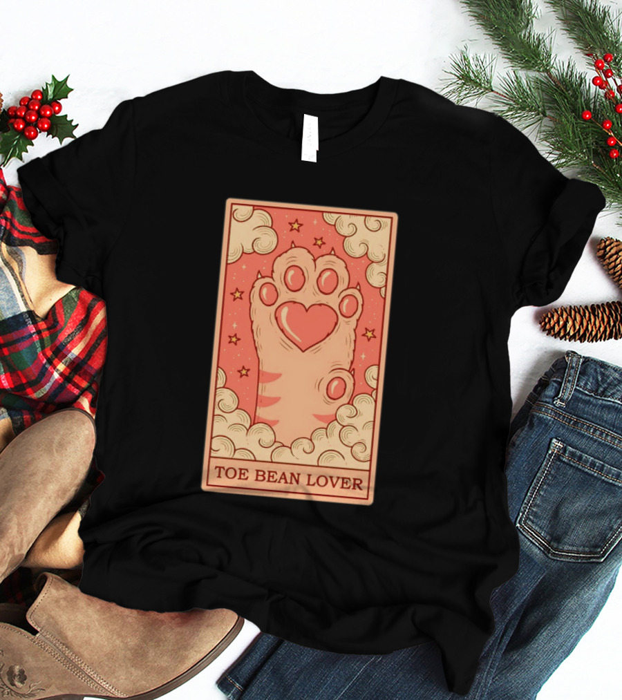 Toe Bean Lover Cat Paw Heart And Stars Whimsical T-Shirt