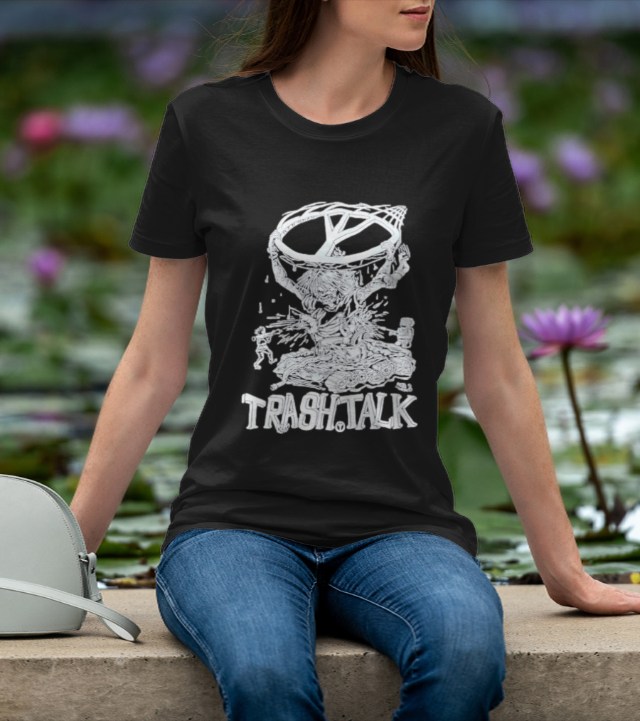 Trash Talk Tank War Hardcore Punk Skater And Tank Collision T-Shirt