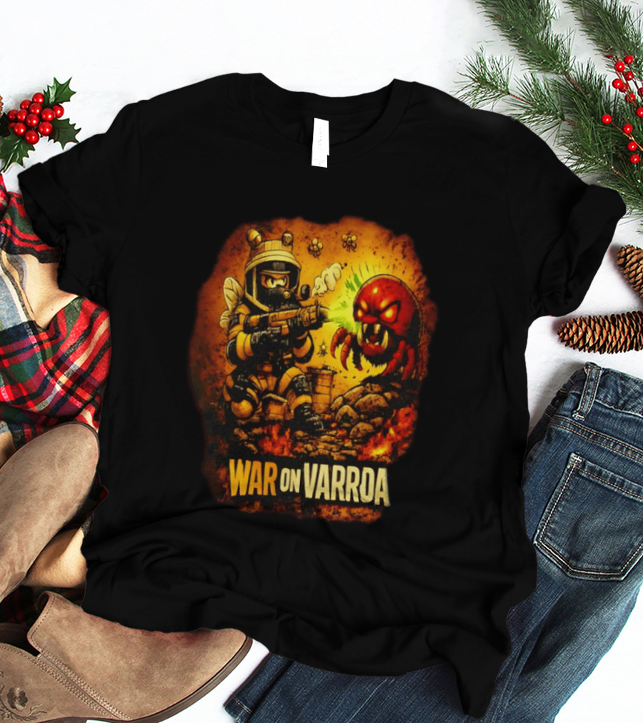 War On Varroa Beekeeper Tactical Combat Against Varroa Mite T-Shirt
