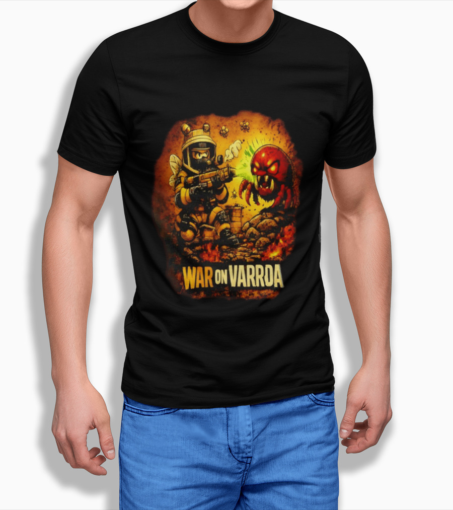War On Varroa Beekeeper Tactical Combat Against Varroa Mite T-Shirt