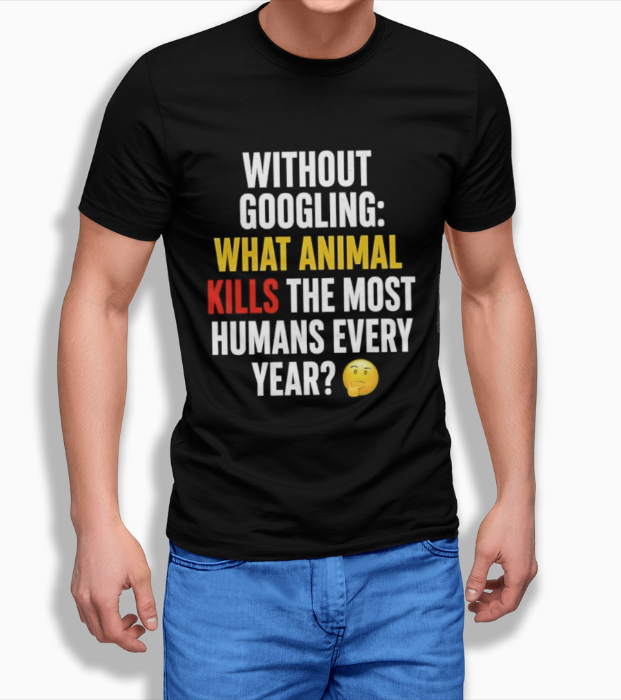 Without Googling What Animal Kills The Most Humans Every Year Emoji Challenge T-Shirt