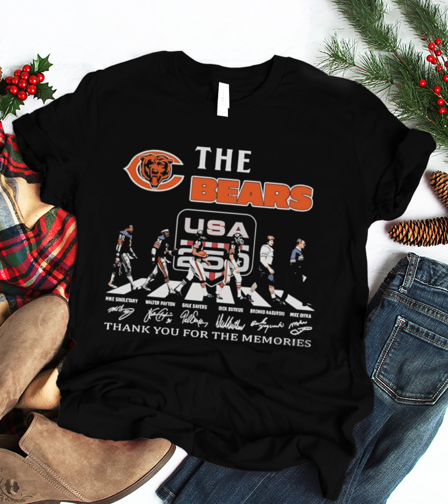 The Chicago Bears Abbey Road USA 250 Thank You For The Memories T-Shirt
