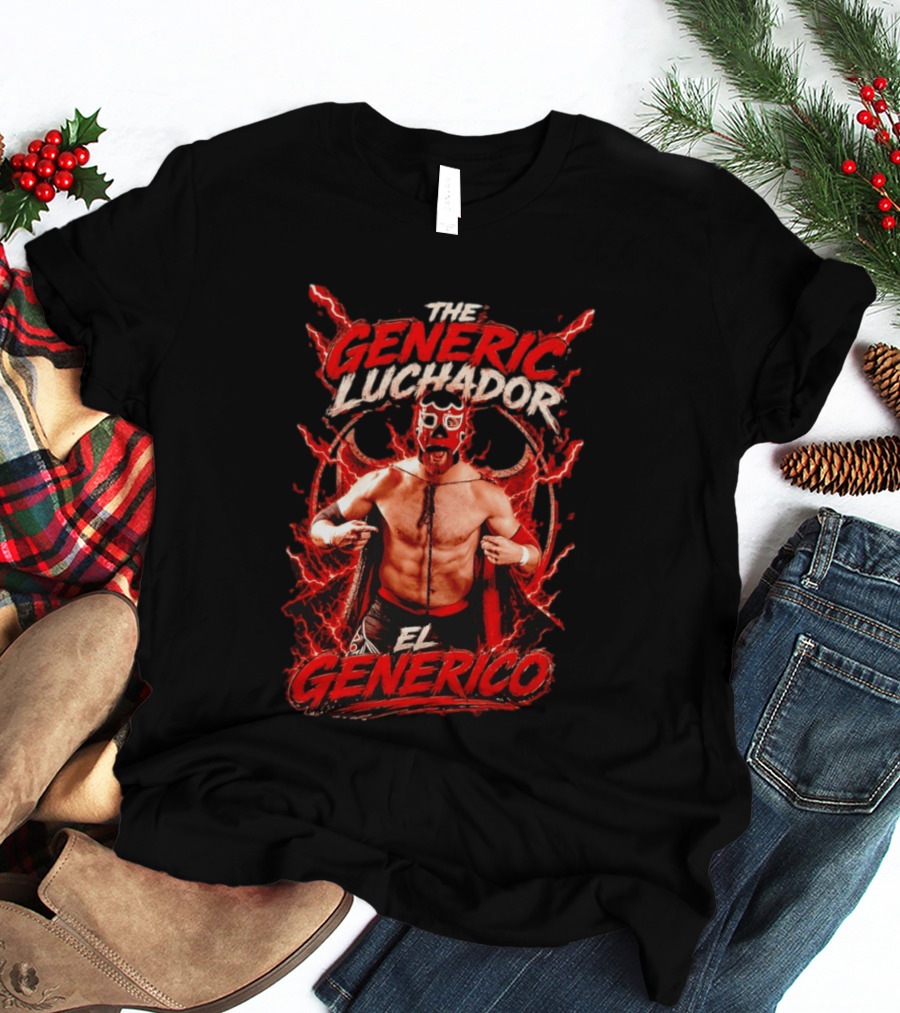 The Generic Luchador El Generico Pro Wrestling Masked Fighter T-Shirt
