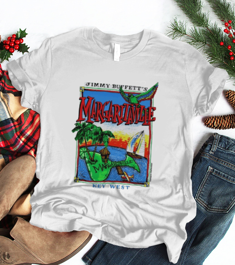 Jimmy Buffett's Margaritaville Key West Island Tropical Paradise Sailing Adventure T-Shirt