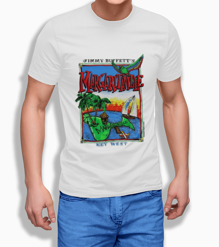 Jimmy Buffett's Margaritaville Key West Island Tropical Paradise Sailing Adventure T-Shirt