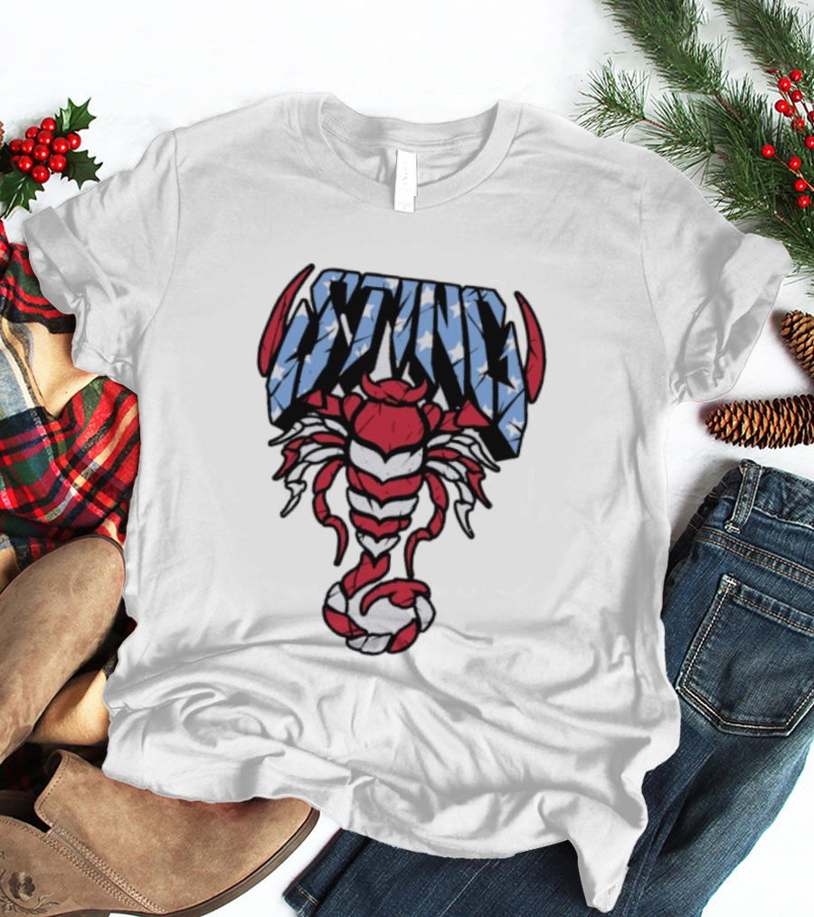 Sting 4th Of July American Flag Scorpion Polyester T-Shirt