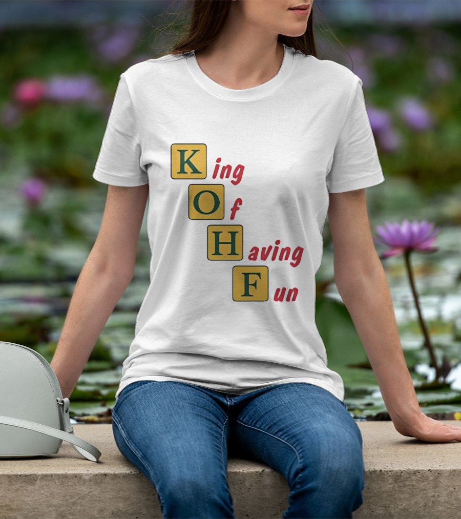 King Of Having Fun KOHF Acrostic Blocks T-Shirt