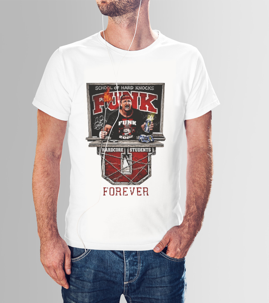 Terry Funk Hardcore Students School Of Hard Knocks Forever T-Shirt