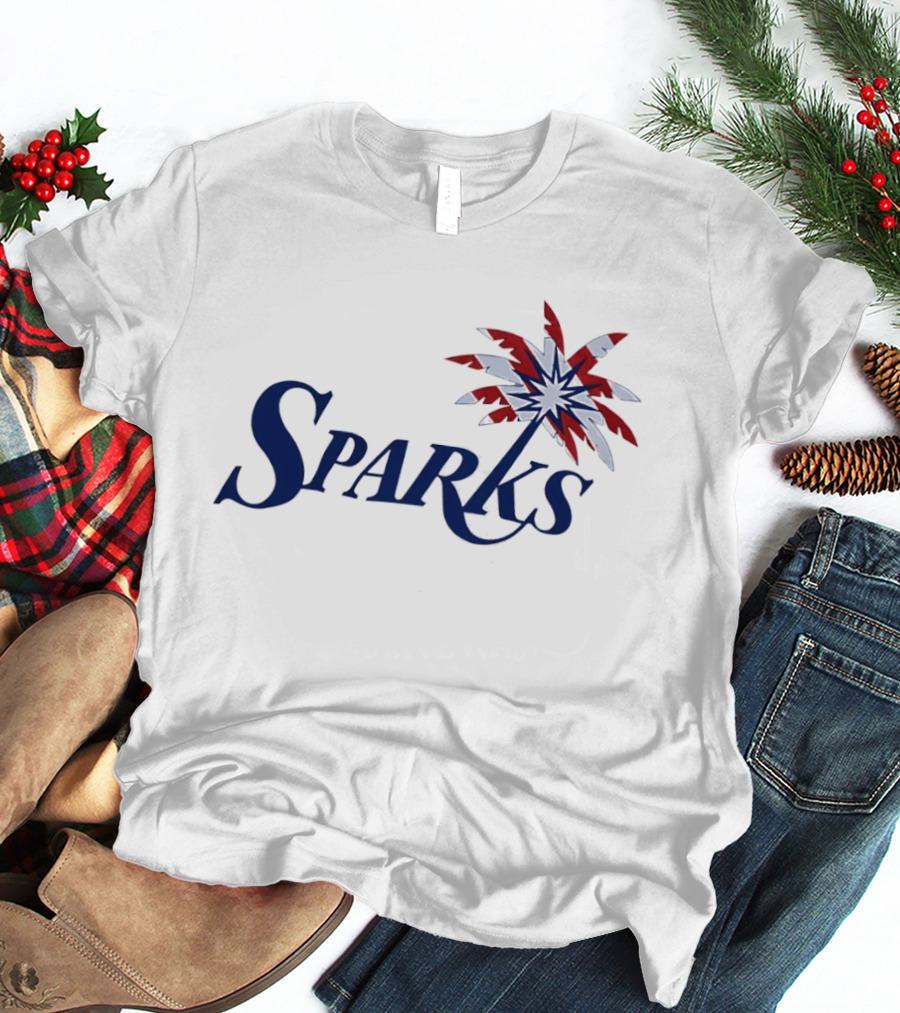 Los Angeles Sparks WNBA Basketball Team Palmtree Emblem Stars T-Shirt