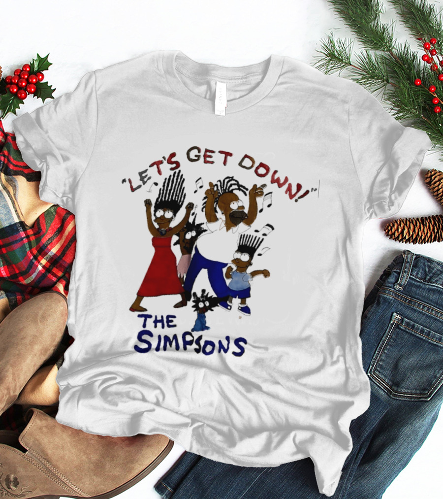 The Simpsons Let's Get Down Dancing Family Fun T-Shirt