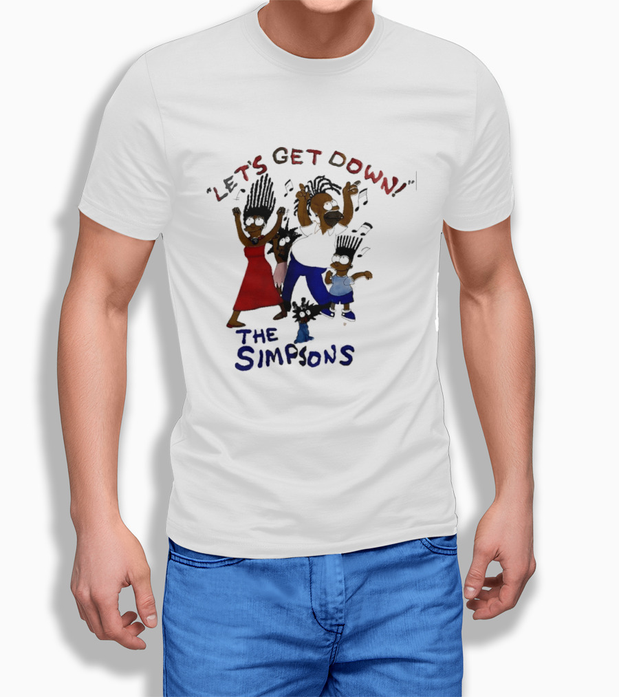 The Simpsons Let's Get Down Dancing Family Fun T-Shirt
