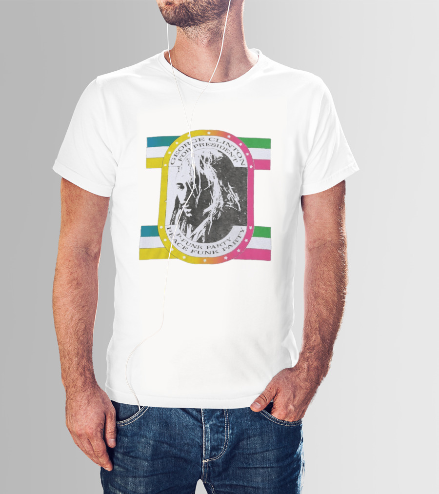 George Clinton For President P Funk Party Peace Funk Party Vintage Campaign T-Shirt