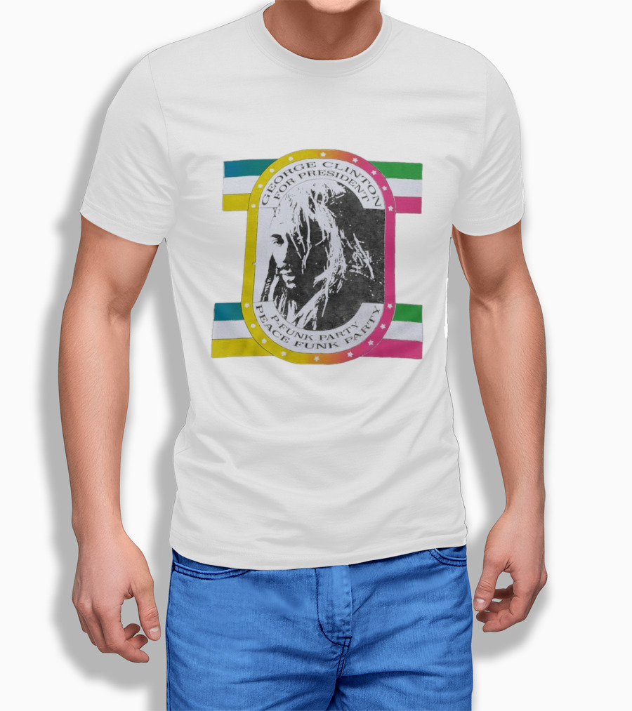 George Clinton For President P Funk Party Peace Funk Party Vintage Campaign T-Shirt