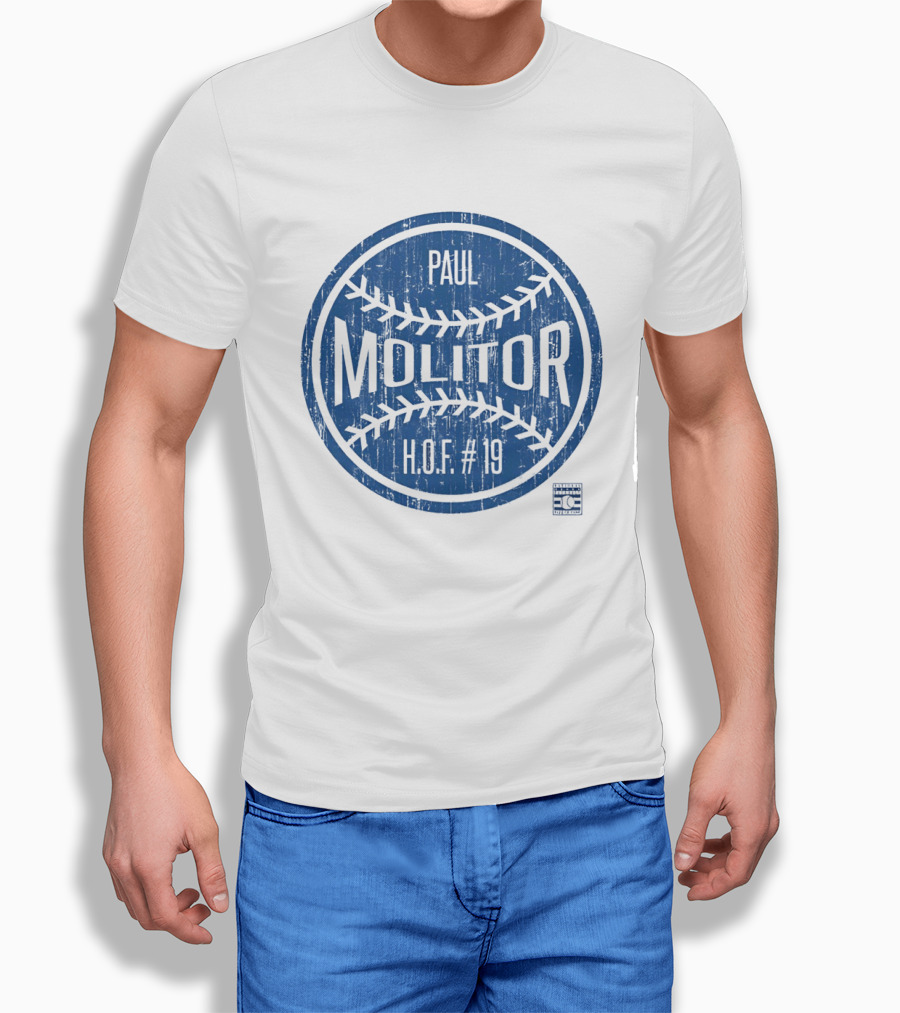 Paul Molitor HOF 19 Toronto Blue Jays Baseball Legend T-Shirt