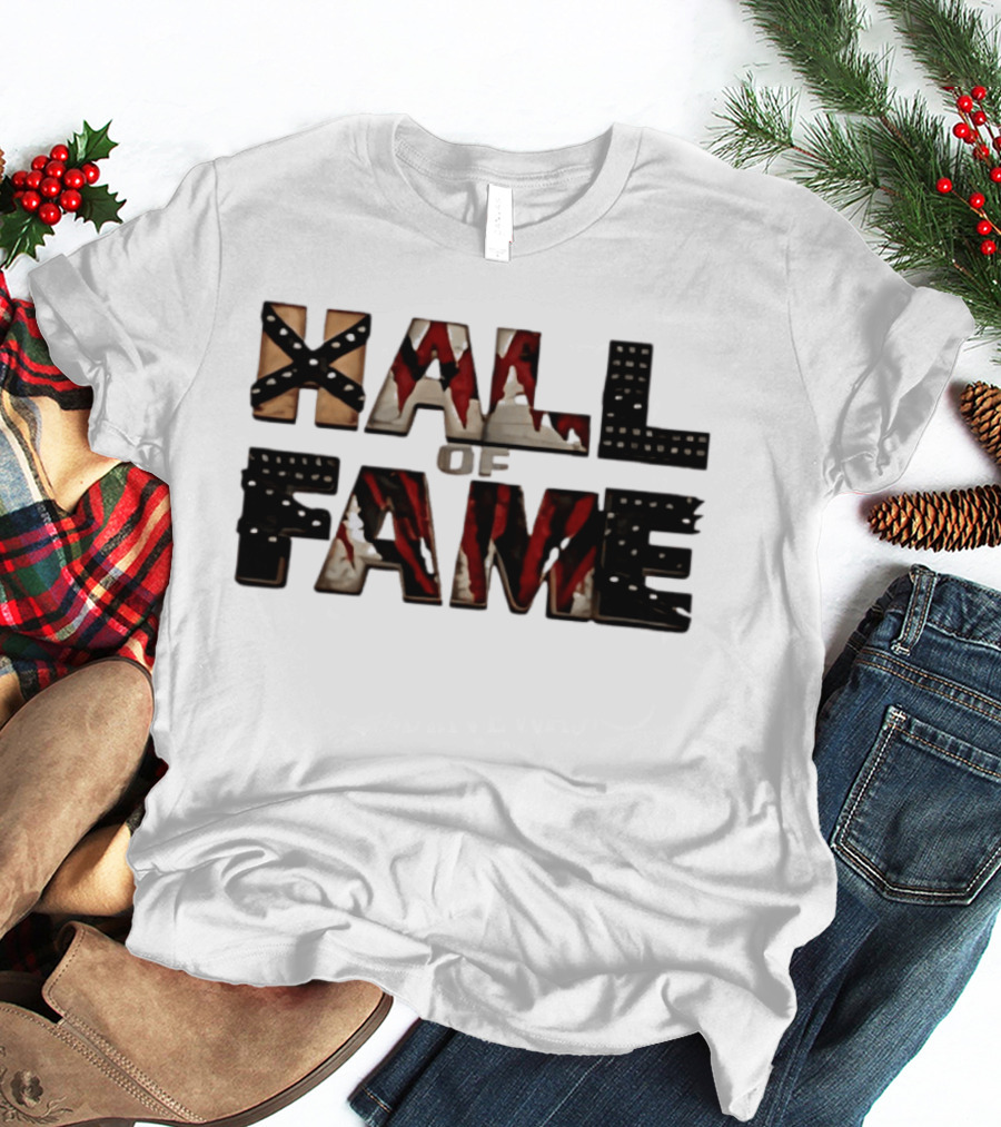 Hall Of Fame Horror Themed Letters With Blood Splatter T-Shirt