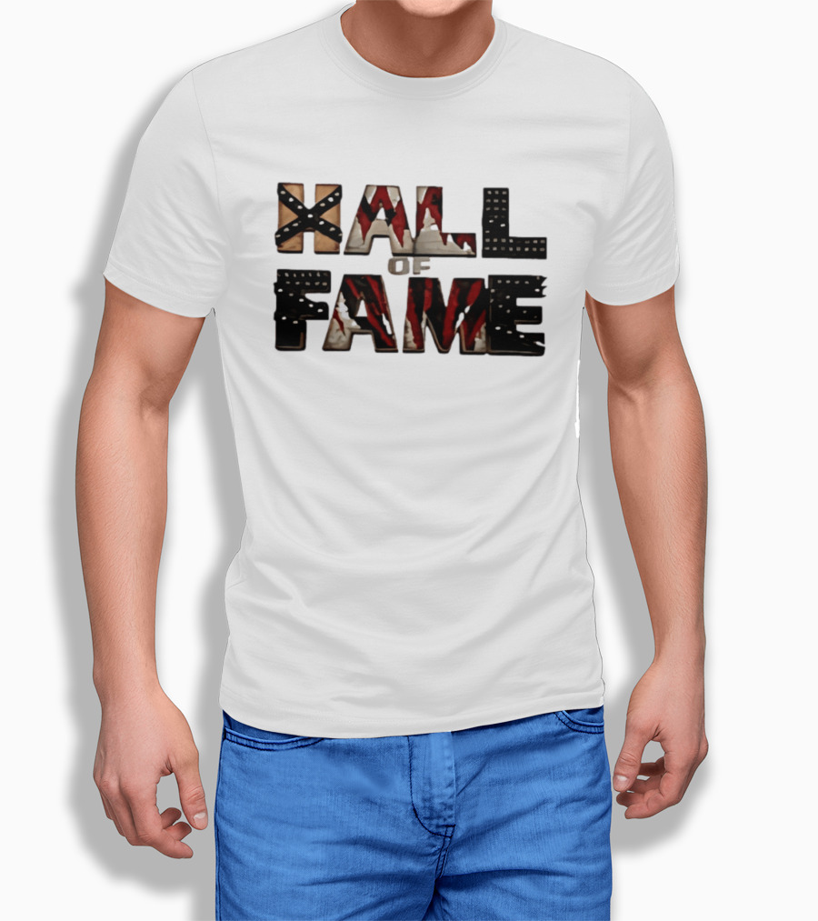 Hall Of Fame Horror Themed Letters With Blood Splatter T-Shirt