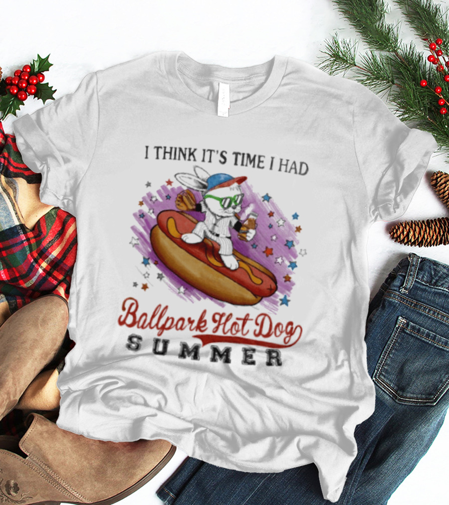Rabbit I Think It's Time I Had Ballpark Hot Dog Summer T-Shirt