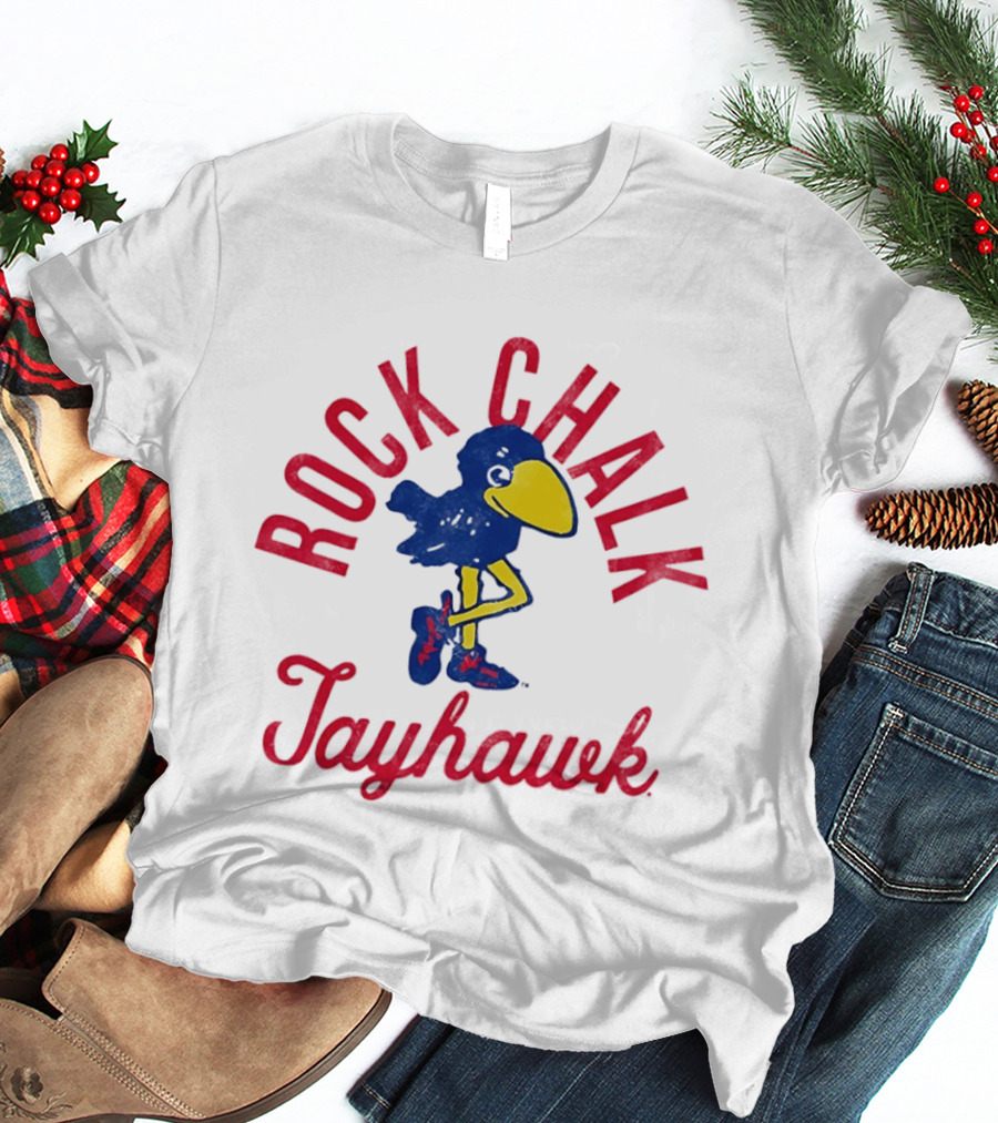 Rock Chalk Jayhawk Kansas Jayhawks Vintage Team Spirit T-Shirt