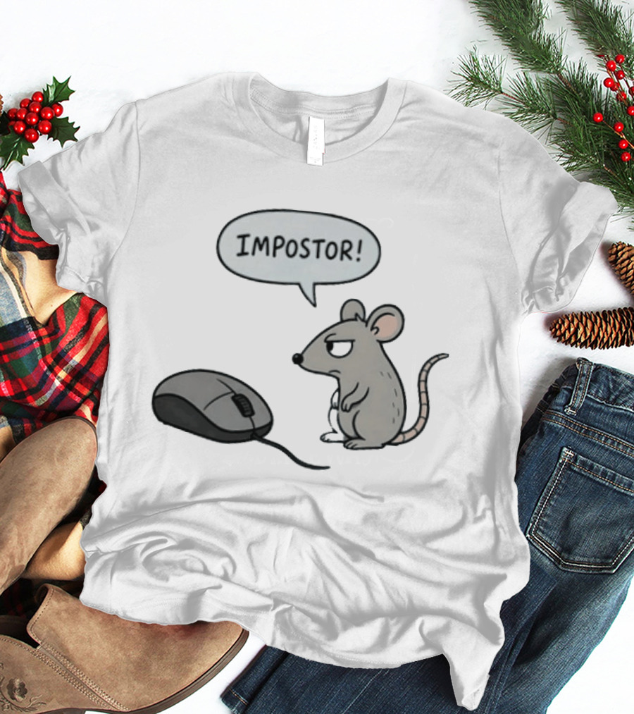 Impostor Mouse Rat Among Us Rodent Computer Joke T-Shirt