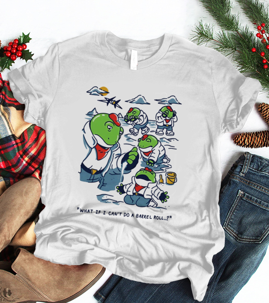 Slippy Toad Star Fox What If I Can't Do A Barrel Roll Scene T-Shirt