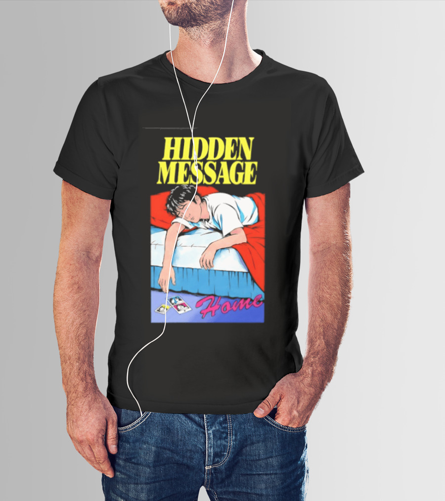 Hidden Message Home Sleeping Aesthetic Retro Vibes T-Shirt