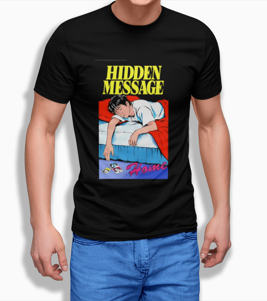 Hidden Message Home Sleeping Aesthetic Retro Vibes T-Shirt
