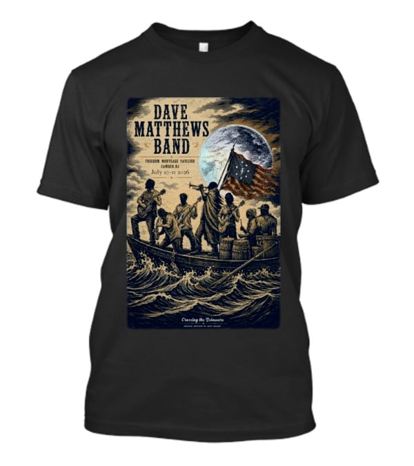 Dave Matthews Band Freedom Mortgage Pavilion July 10 11 2026 Camden NJ Crossing The Delaware T-Shirt