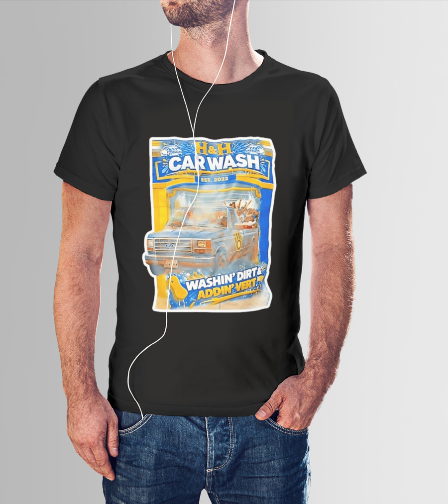 H And H Car Wash Washin' Dirt And Addin' Vert Milwaukee Brewers Est. 2022 T-Shirt