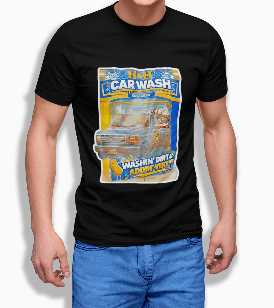 H And H Car Wash Washin' Dirt And Addin' Vert Milwaukee Brewers Est. 2022 T-Shirt