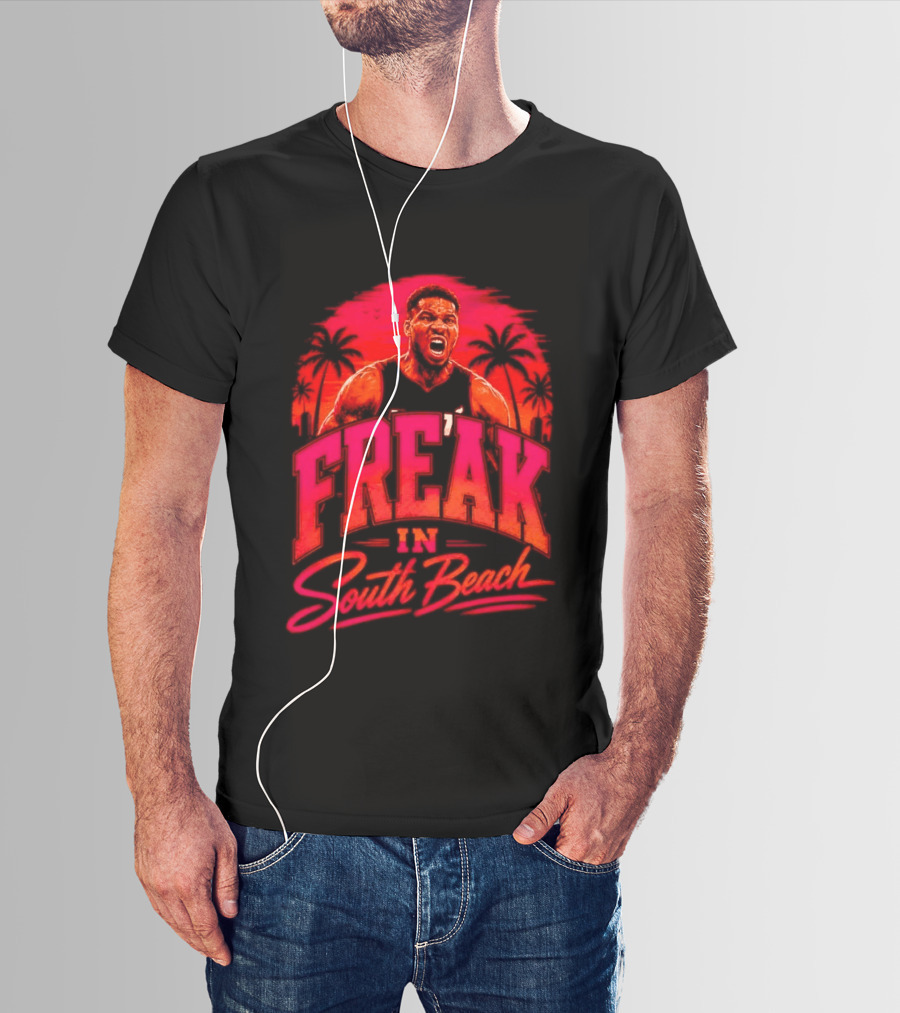 Freak Giannis Antetokounmpo In South Beach Miami Basketball T-Shirt