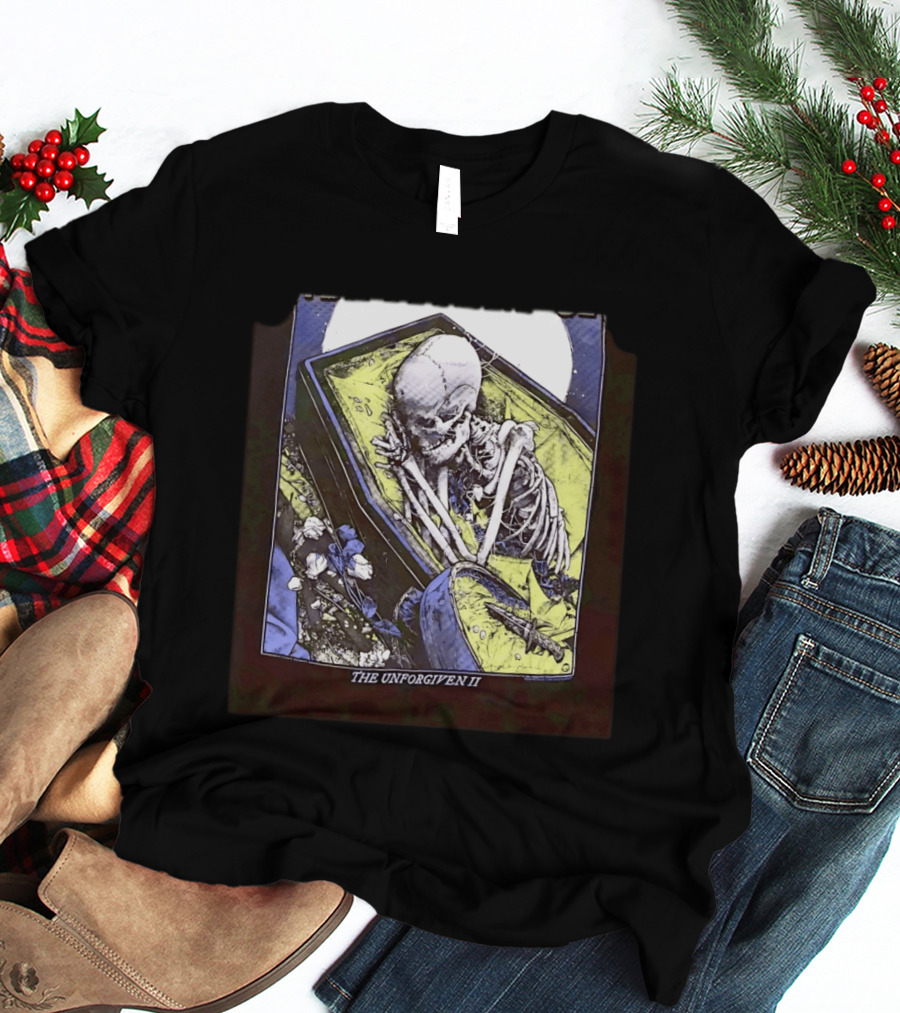 The Unforgiven II Skeleton Coffin Floral T-Shirt