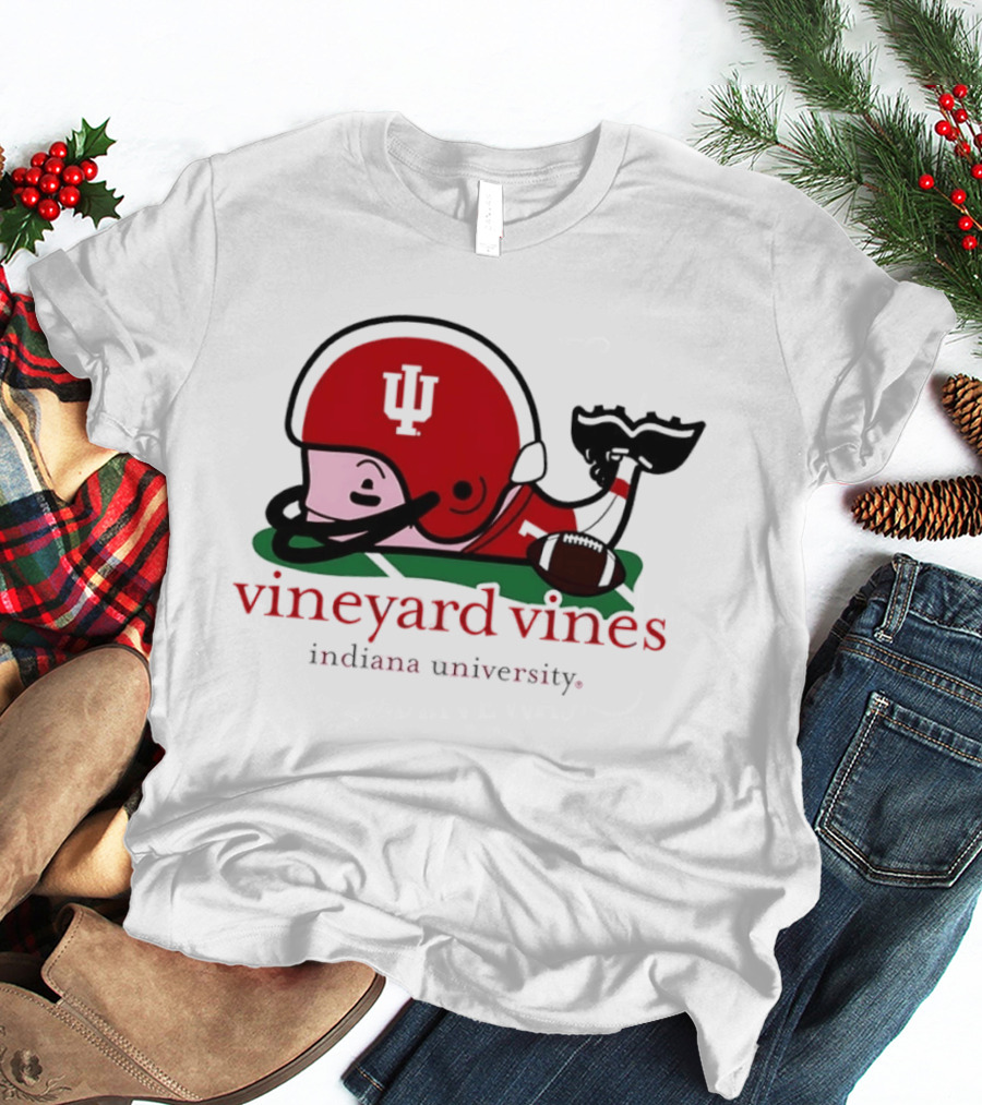 Indiana Hoosiers Football Whale Vineyard Vines Indiana University T-Shirt