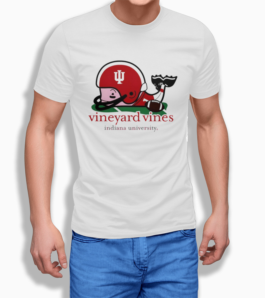 Indiana Hoosiers Football Whale Vineyard Vines Indiana University T-Shirt