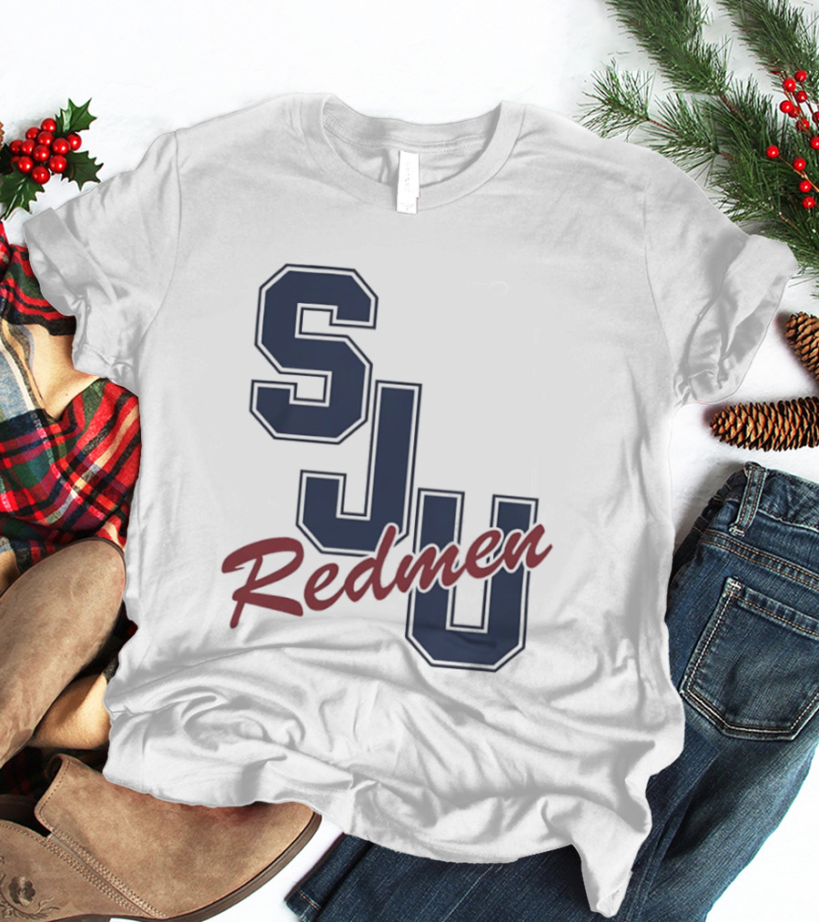 SJU Redmen Saint Johns University Vintage College Sports Memorabilia T-Shirt