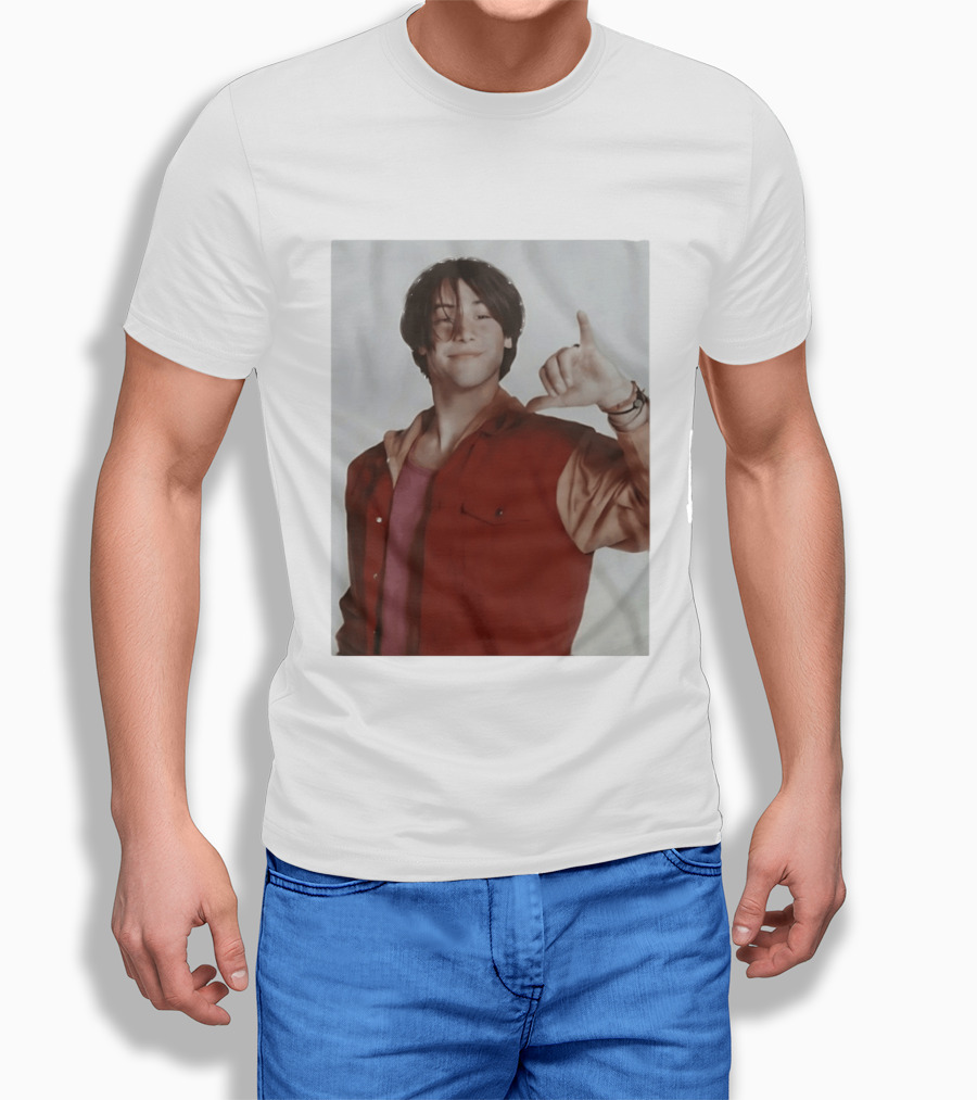 Keanu Reeves Hang Loose 90s Vintage Style Nostalgia Iconic Gesture T-Shirt