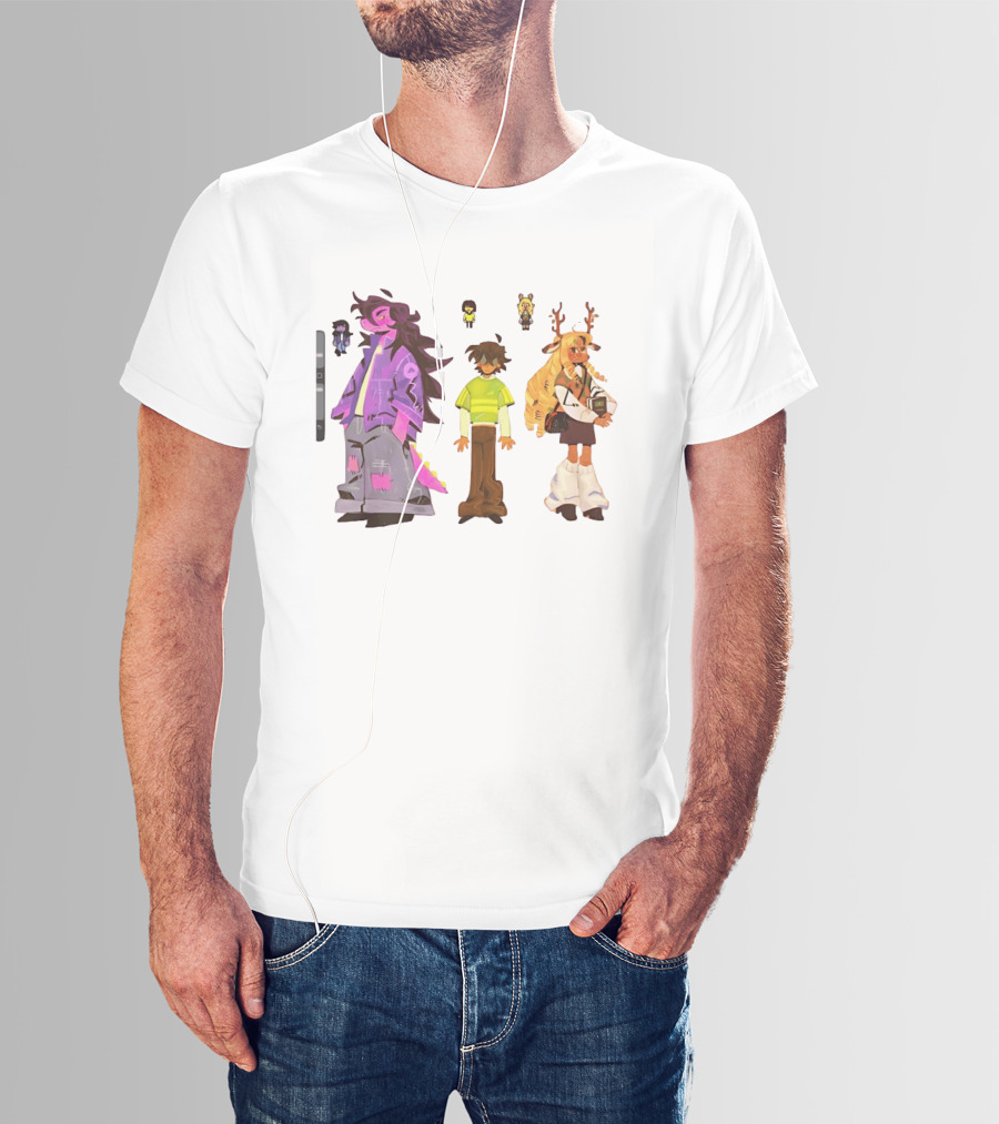 Deltarune Characters Illustrated Including Kris Susie And Noelle T-Shirt