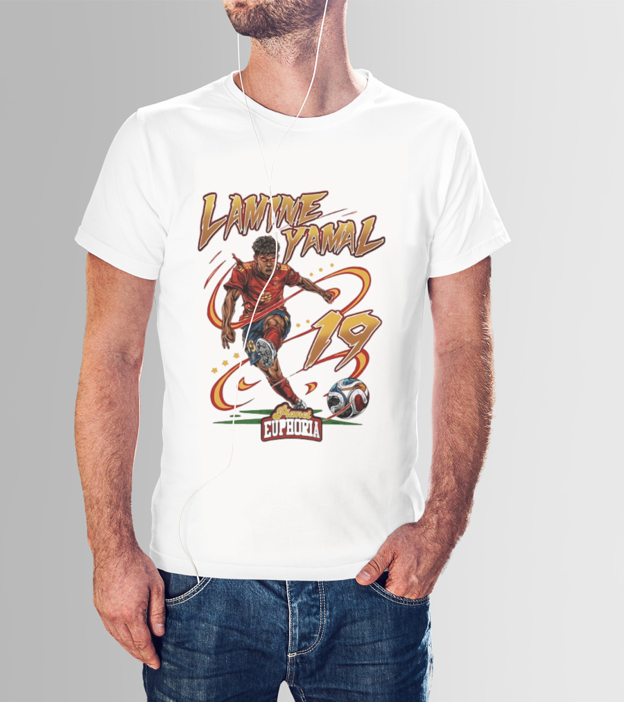 Lamine Yamal Number 19 Planet Euphoria Football T-Shirt