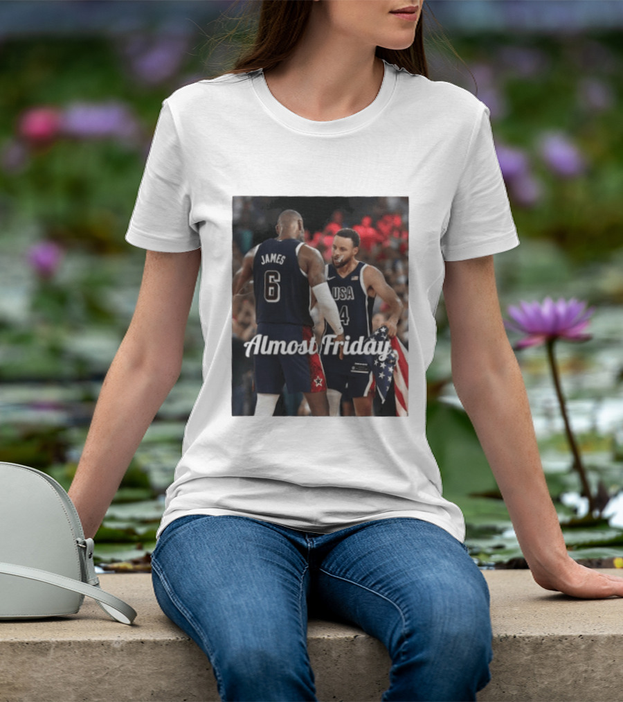 LeBron James Stephen Curry USA Basketball Almost Friday Team Spirit T-Shirt