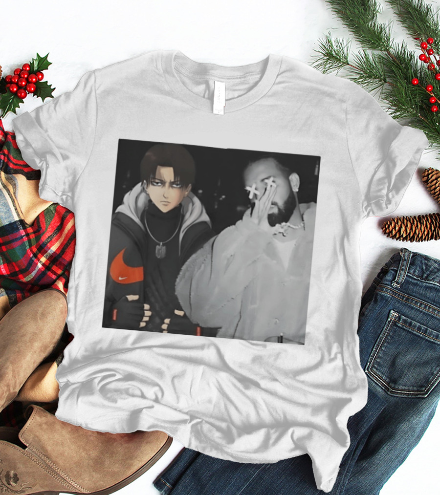 Levi Ackerman Nike Puffer Jacket Drake Crossover Fashion T-Shirt